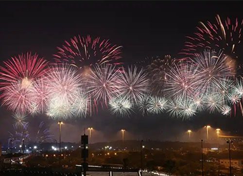 监利市焰火晚会